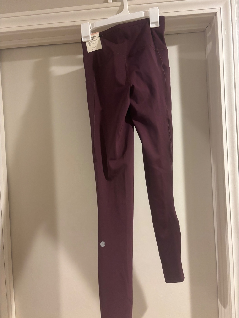 NWT CALIA PowerMove High Rise 7/8 Leggings XXS Burgundy Pockets - Picture 2 of 10